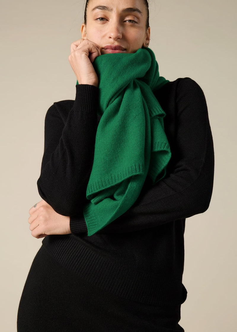 Sonya Hopkins 100% Pure Cashmere Scarf in Forest Green
