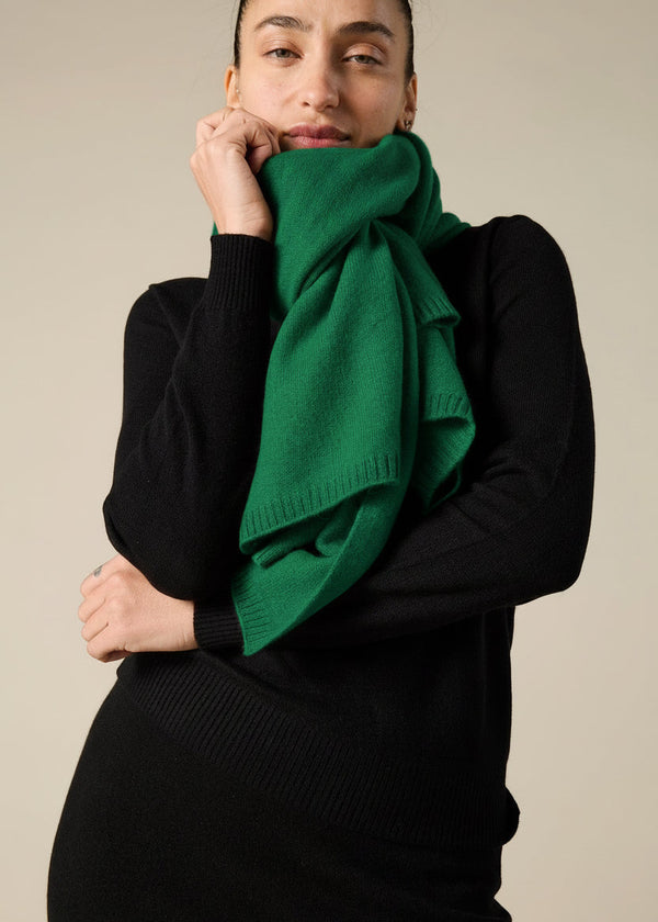Sonya Hopkins 100% Pure Cashmere Scarf in Forest Green