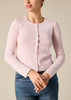 Sonya Hopkins 100% pure cashmere crew cardigan in ballet pink