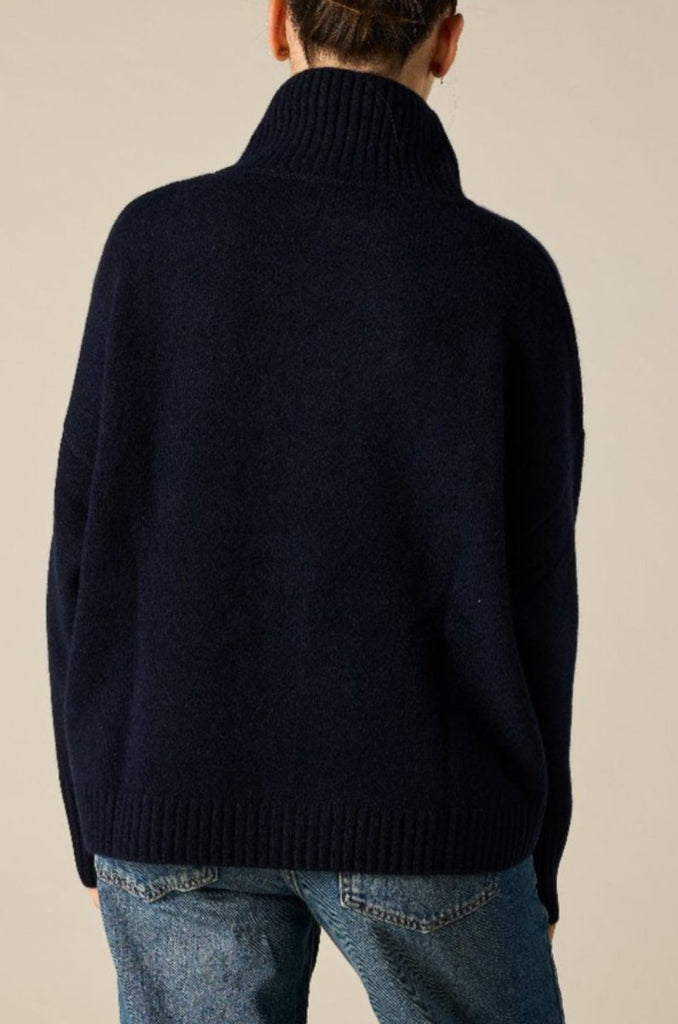 Sonya Hopkins pure cashmere oversized turtleneck in ink