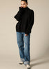 Sonya Hopkins 100% cashmere oversized Sunday knit turtleneck in black