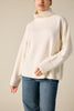 Sonya Hopkins pure cashmere oversized knit turtleneck in winter white