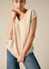 Sonya Hopkins 100% cashmere luxe vest in pale marle beige