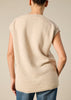 Sonya Hopkins 100% cashmere luxe vest in pale marle beige