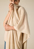 Sonya hopkins 100% pure cashmere wrap in pale marle beige