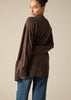 Sonya Hopkins 100% pure cashmere boyfriend cardigan in woodland brown
