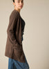 Sonya Hopkins 100% pure cashmere boyfriend cardigan in woodland brown