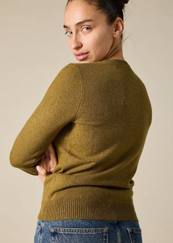 Sonya Hopkins 100% cashmere crew neck in the bronze