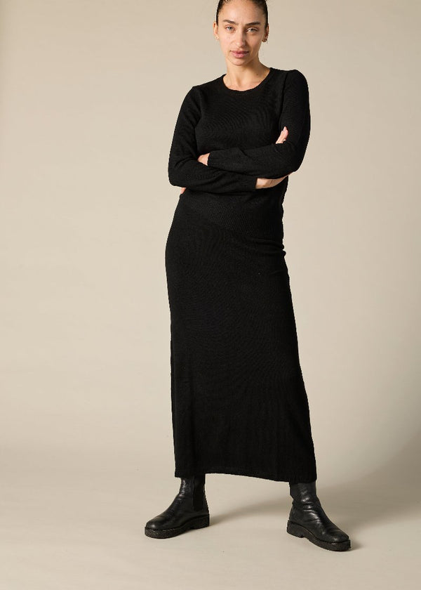 Sonya Hopkins Pure Cashmere Maxi Skirt in Black