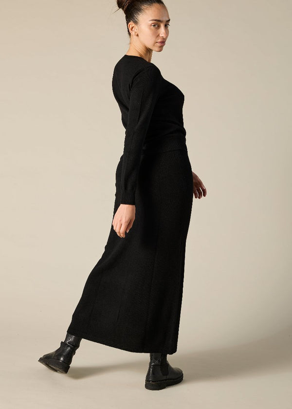 Sonya Hopkins Pure Cashmere Maxi Skirt in Black