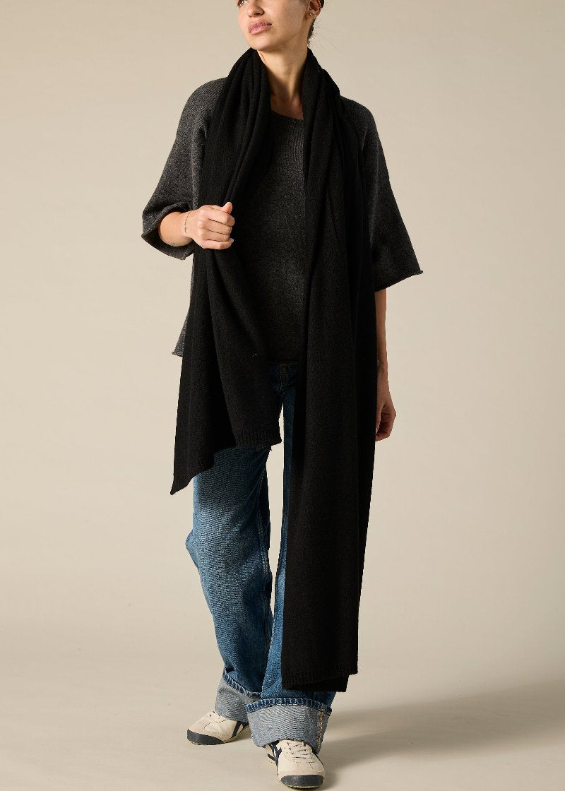 Sonya Hopkins 100% Pure Cashmere wrap in black
