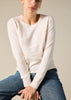 Sonya Hopkins 100% cashmere crew neck in the winter white