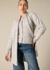 Sonya Hopkins Cashmere Nina Long Slit Side Cardigan Pale Marle Grey