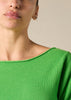 Sonya Hopkins pure cashmere bateau neck in bright green