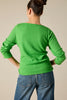 Sonya Hopkins pure cashmere bateau neck in bright green