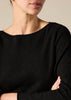 Sonya Hopkins pure cashmere bateau neck in black