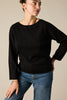 Sonya Hopkins pure cashmere bateau neck in black