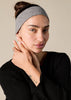 Sonya Hopkins 100% pure cashmere headband in charcoal grey