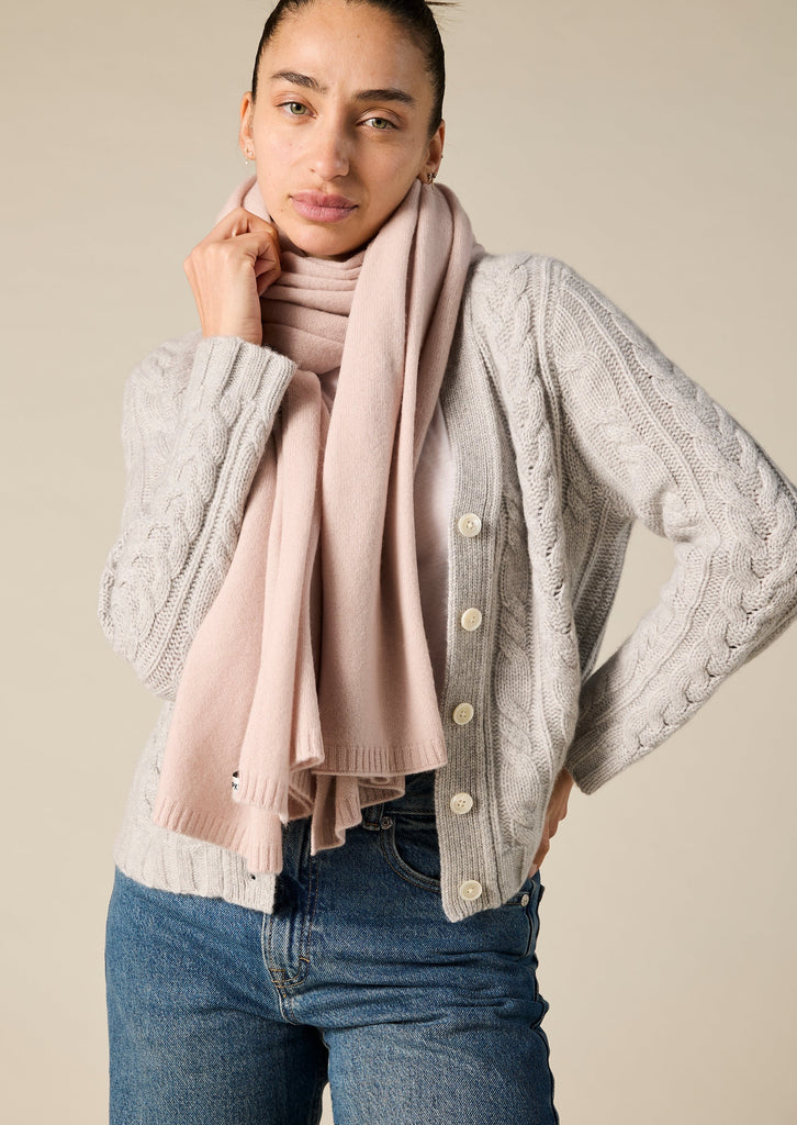 Sonya Hopkins pure cashmere scarf in bisque