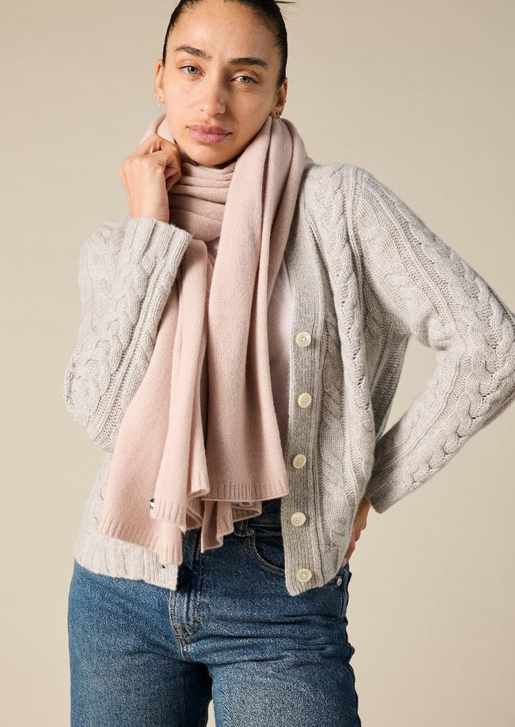 Sonya Hopkins 100% pure cashmere scarf in bisque