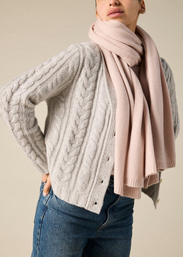 100% pure cashmere scarf in bisque - sonyahopkins.com
