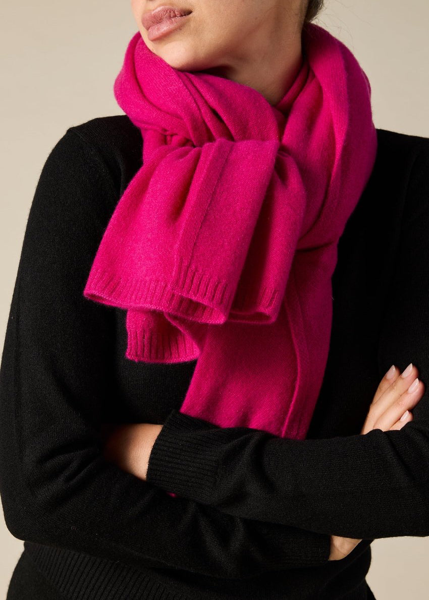 Sonya Hopkins pure cashmere scarf in magenta