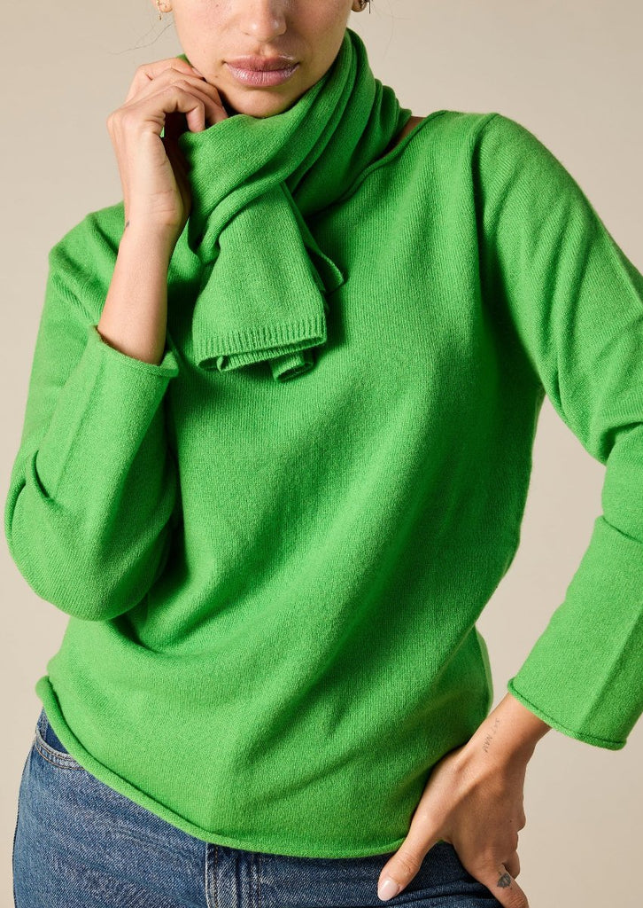 Sonya Hopkins 100% pure cashmere cashmere scarf in bright green