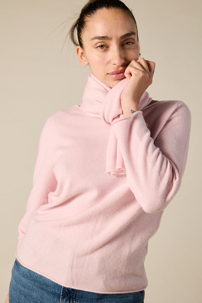 Sonya Hopkins 100% pure cashmere cashmere scarf in prettiest pink