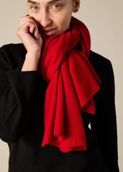 Sonya Hopkins 100% Pure Cashmere Scarf in True Red– Sonya Hopkins