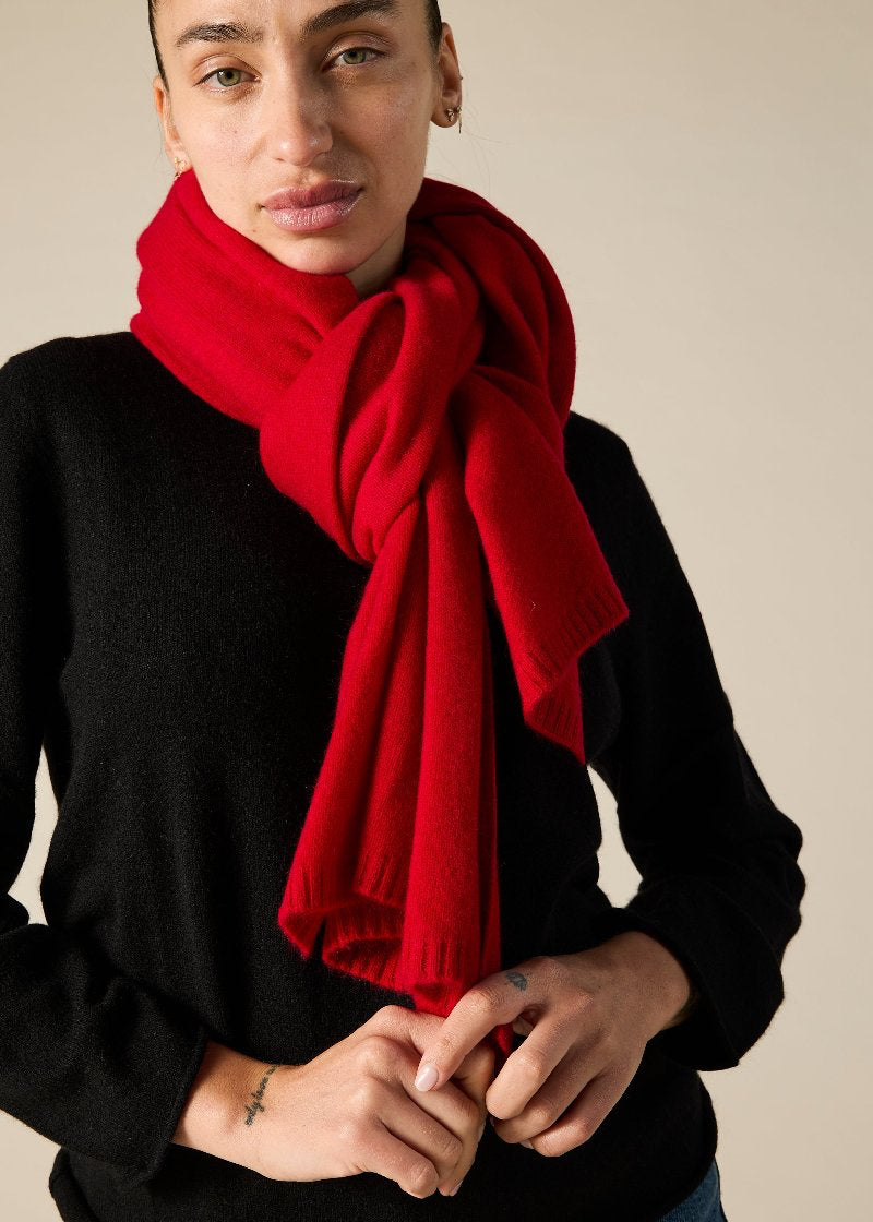 Sonya Hopkins pure cashmere scarf in red