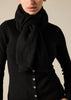 100% Pure Cashmere scarf in black - sonyahopkins.com