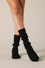 Sonya Hopkins pure cashmere fine rib socks in black