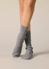 Sonya Hopkins pure cashmere fine rib socks in marle grey