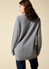 Sonya Hopkins 100% pure cashmere boyfriend cardigan in marle grey