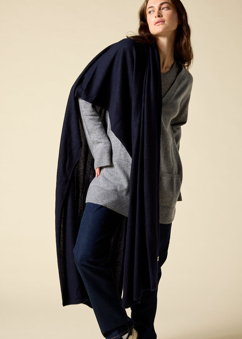Sonya Hopkins 100% cashmere wrap in ink