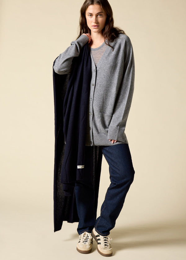 Sonya Hopkins 100% cashmere wrap in ink