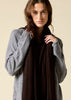 Sonya Hopkins pure cashmere wrap in dark chocolate brown