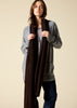 Sonya Hopkins 100% cashmere wrap in dark chocolate brown
