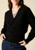 Sonya Hopkins 100% cashmere ballet wrap cardigan in black