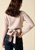Sonya Hopkins 100% cashmere ballet wrap cardigan in bisque