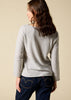sonya hopkins 100% pure cashmere bateau neck in pale marle grey