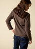 Sonya Hopkins 100% pure cashmere bateau neck in woodland brown