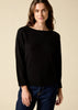 Sonya Hopkins pure cashmere bateau neck in black
