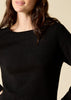 Sonya Hopkins pure cashmere bateau neck in black