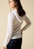 Sonya Hopkins women's 100% pure cashmere hoody in winter white
