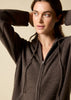Sonya Hopkins 100% pure cashmere Hoody in Woodland Brown