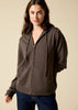 Sonya Hopkins 100% pure cashmere Hoody in Woodland Brown