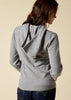 Sonya Hopkins 100% pure quality cashmere women's hoody in charcoal grey marle