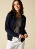 Sonya Hopkins 100% pure cashmere women's hoody in dark navy