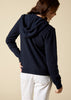 Sonya Hopkins 100% pure cashmere women's hoody in dark navy
